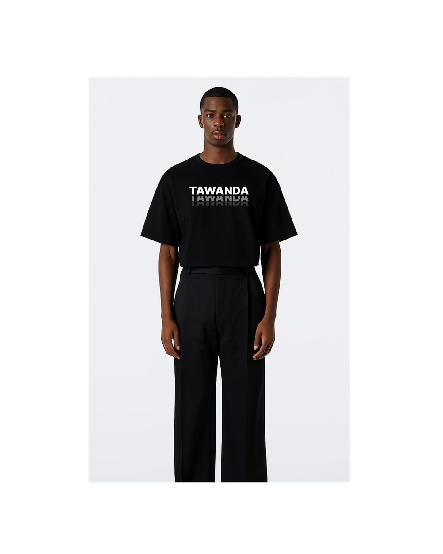 Tawanda gradient grey logo print T-shirt