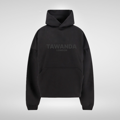 Tawanda black print Hoodie