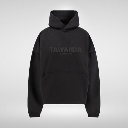 Tawanda black print Hoodie