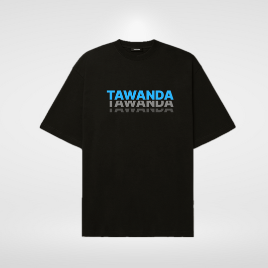 Tawanda blue gradient logo print T-shirt