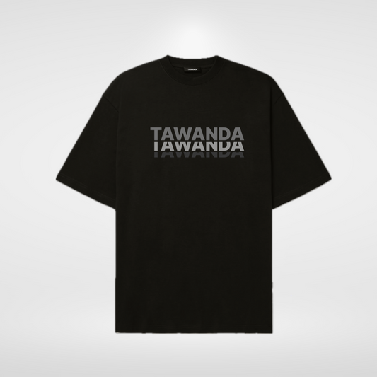 Tawanda gradient grey logo print T-shirt